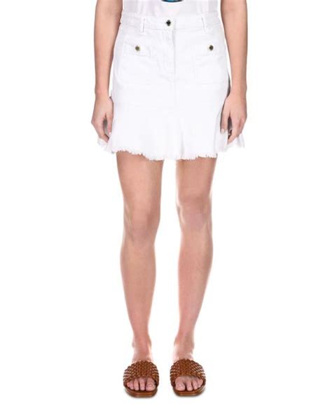 michael kors white denim skirt.